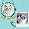 Cat Portrait Art Stained Glass Suncatcher - Stained Glass Suncatchers Shop UK