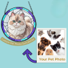 Custom Cat Stained Glass Art Suncatcher - Stained Glass Suncatchers Shop UK