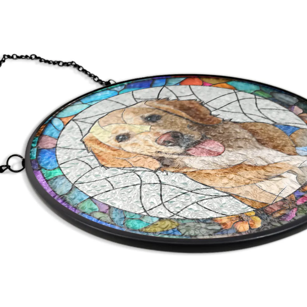 Custom-Photo-Portrait-Dog-Cat-Family-4.webp Custom Photo Portrait Dog Cat Family 4 - Stained Glass Suncatchers Shop UK