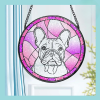 Personalized Dog Portrait Suncatcher Stained Glass Remembrance - Stained Glass Suncatchers Shop UK